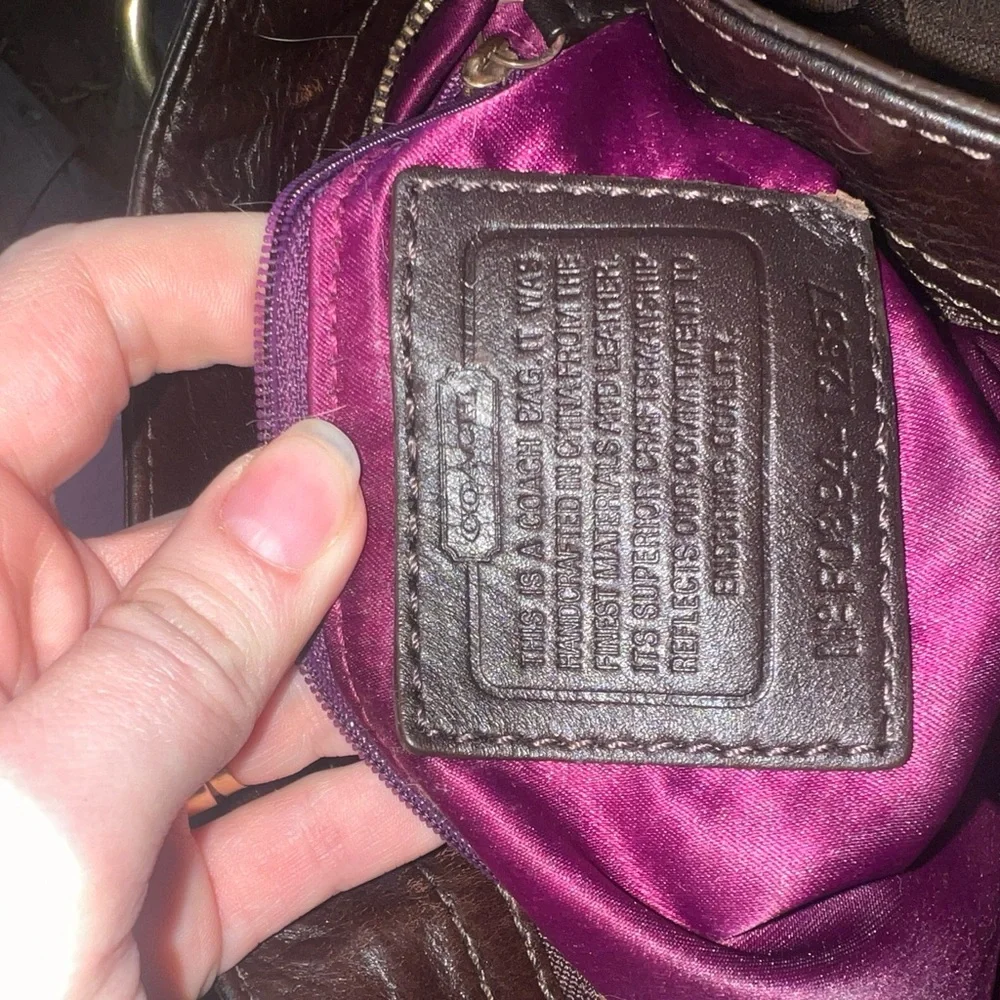 Coach Brown Signature Zoe Shoulder Bag - Picture 4 of 4